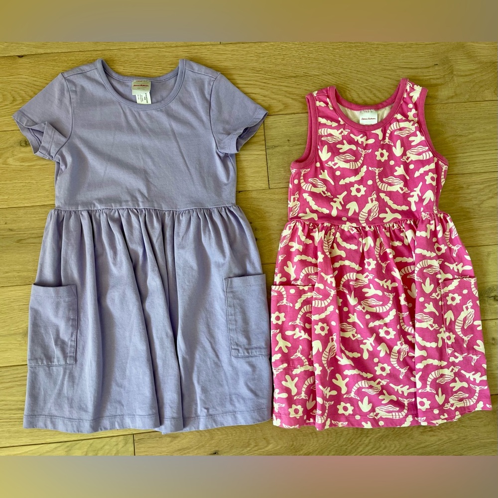Hanna Andersson Playground Dresses Size 5 NWOT